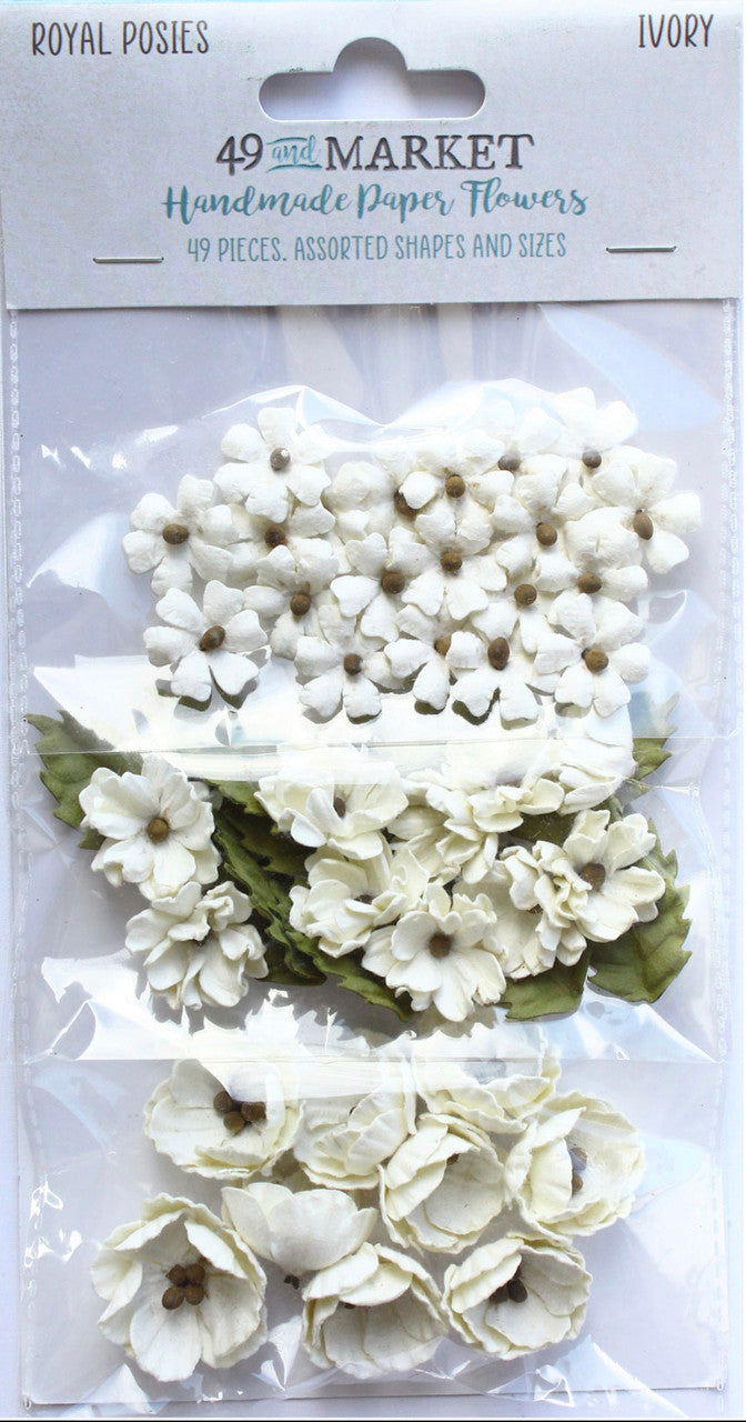 49 and Market Royal Posies Ivory Flowers